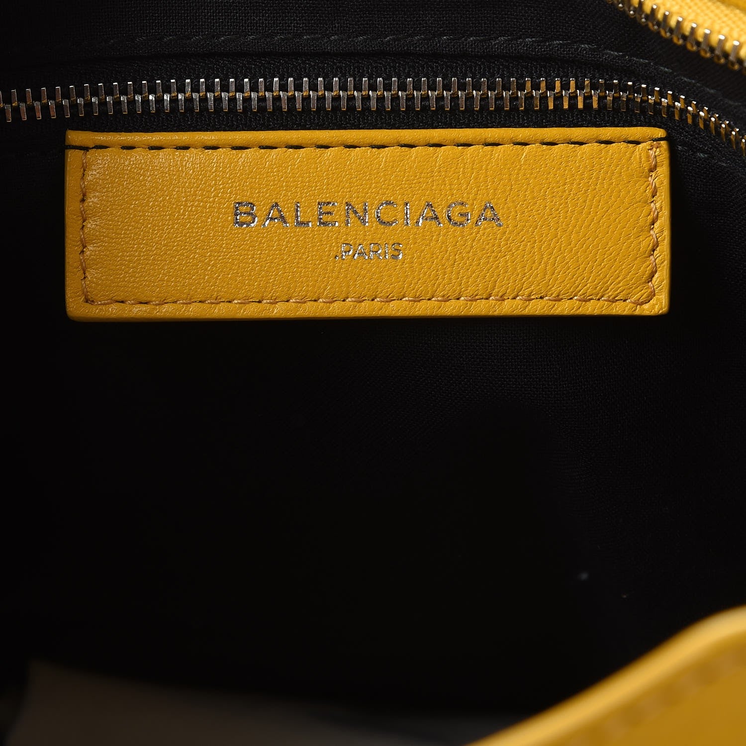 Balenciaga Chevre Silver Metallic Edge Hardware City Jaune Epi 7 of 13
