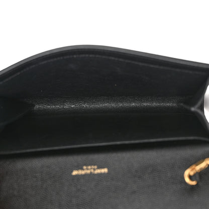 Saint Laurent Grain de Poudre Uptown Chain Wallet Black 5 of 11
