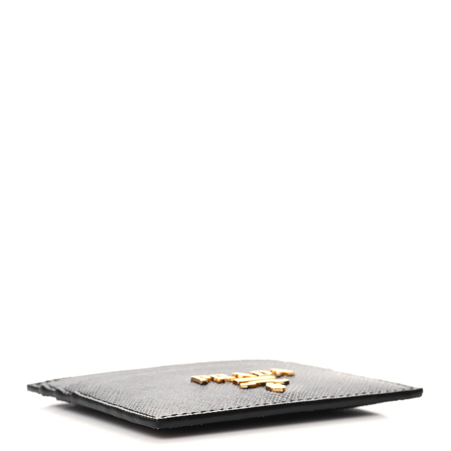 Saffiano Metal Card Holder Black