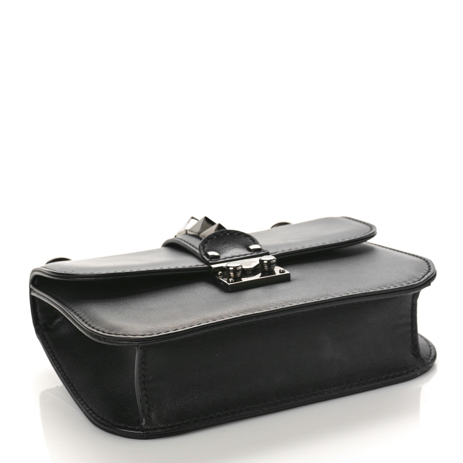 Valentino Garavani Vitello Small Glam Lock Rockstud Flap Black 4 of 11