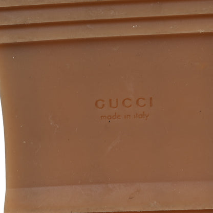 Gucci Monogram Maxi GG Angelina Platform 55mm Slide Sandals 37 Camel Ebony 8 of 12
