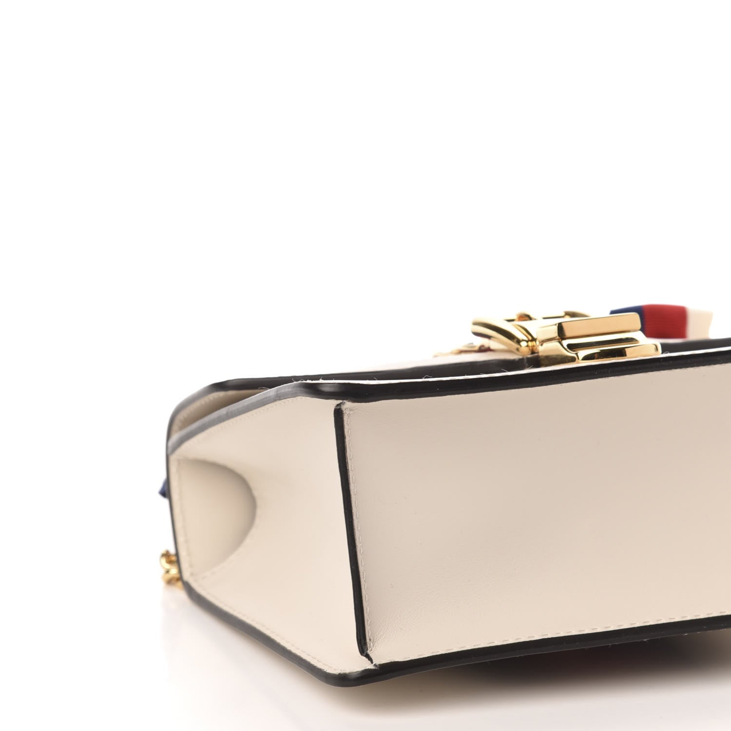Gucci Calfskin Mini Sylvie Chain Shoulder Bag White 10 of 13