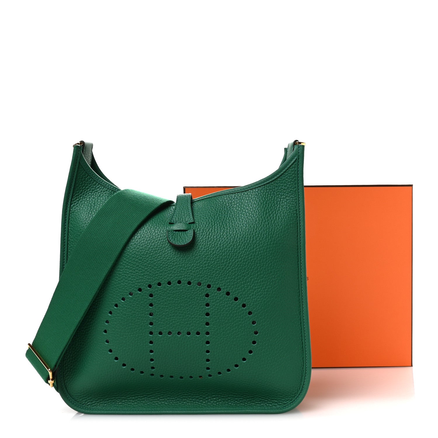Hermes Taurillon Clemence Evelyne III PM Vert Vertigo 11 of 11