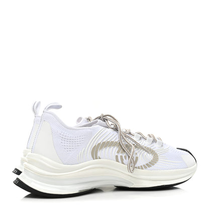 Gucci Technical Knit Fabric Waves Mens Gucci Run Sneakers 8.5 Great White Thunder 5 of 7