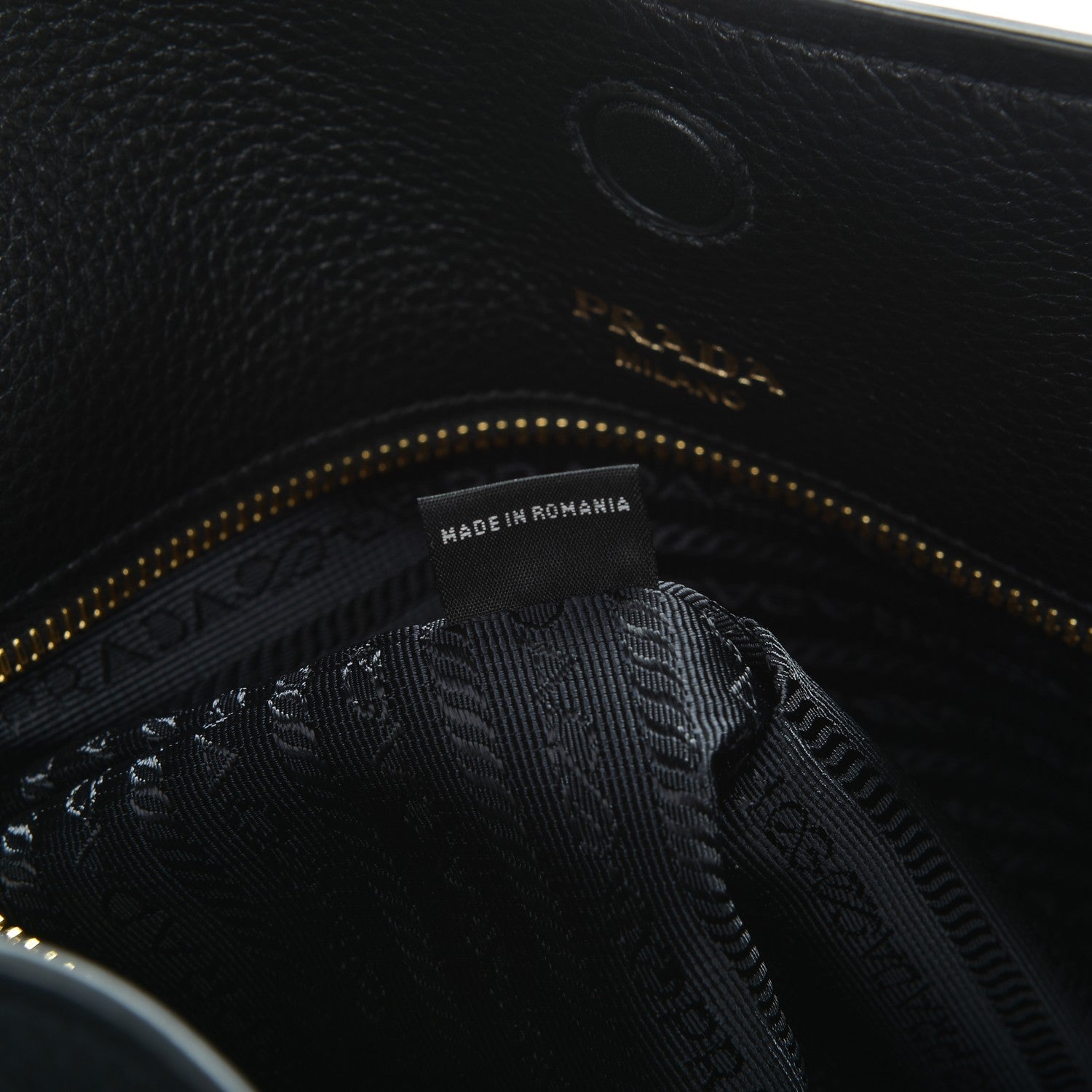 Prada Vitello Daino Tote Nero Black 7 of 8