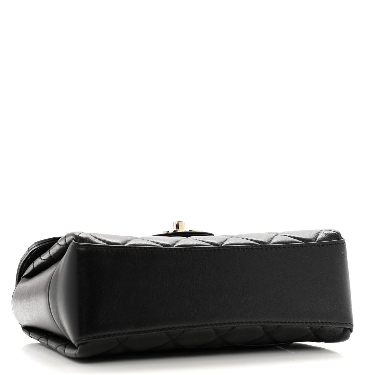 Chanel Lambskin Quilted Small Top Handle Square Flap Black 4 of 10