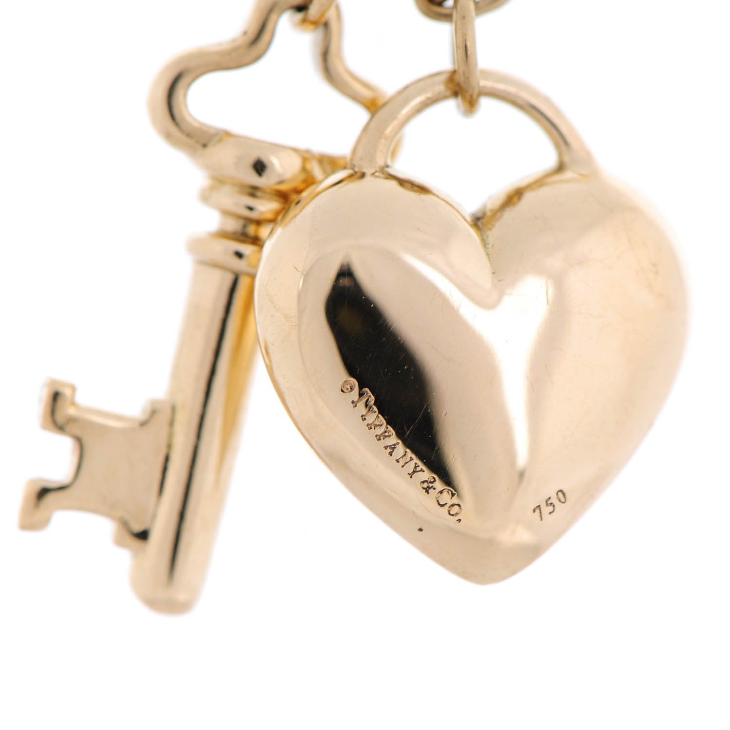 Tiffany 18K Yellow Gold Heart Lock Pendant Necklace 5 of 5