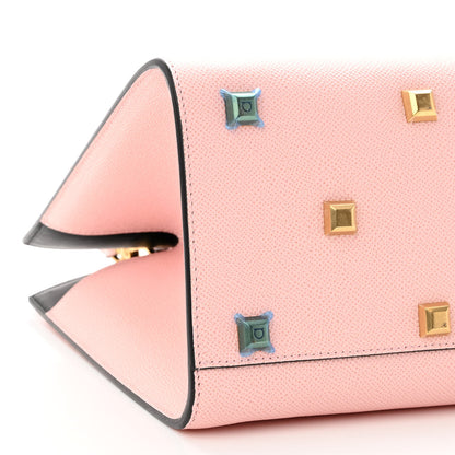 Salvatore Ferragamo Hammered Calfskin Medium The Studio Box Bag Pink 8 of 9