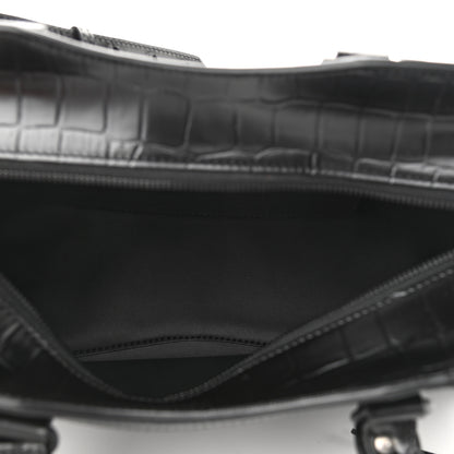 Balenciaga Semi Shiny Calfskin Crocodile Embossed Neo Classic Black Hardware S City Black 5 of 9