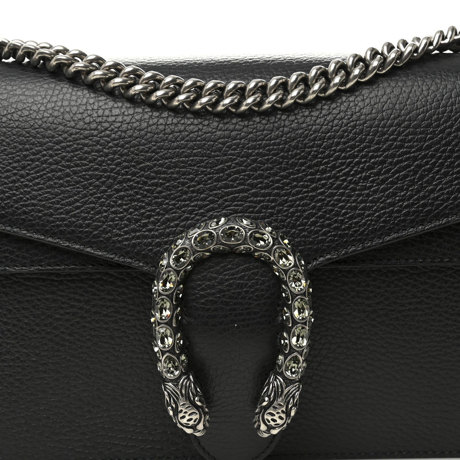 Gucci Pebbled Calfskin Small Dionysus Shoulder Bag Black 8 of 13