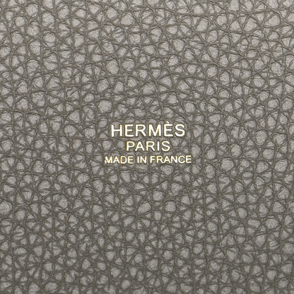 Hermes Taurillon Clemence Picotin Lock 22 MM Gris Meyer 6 of 11