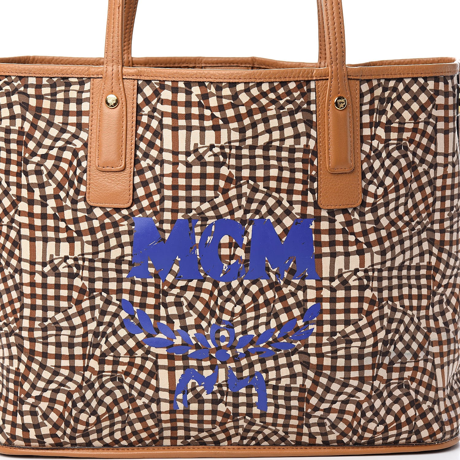 MCM Visetos Medium Liz Reversible Shopper Tote Cognac 15 of 15