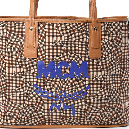 MCM Visetos Medium Liz Reversible Shopper Tote Cognac 15 of 15