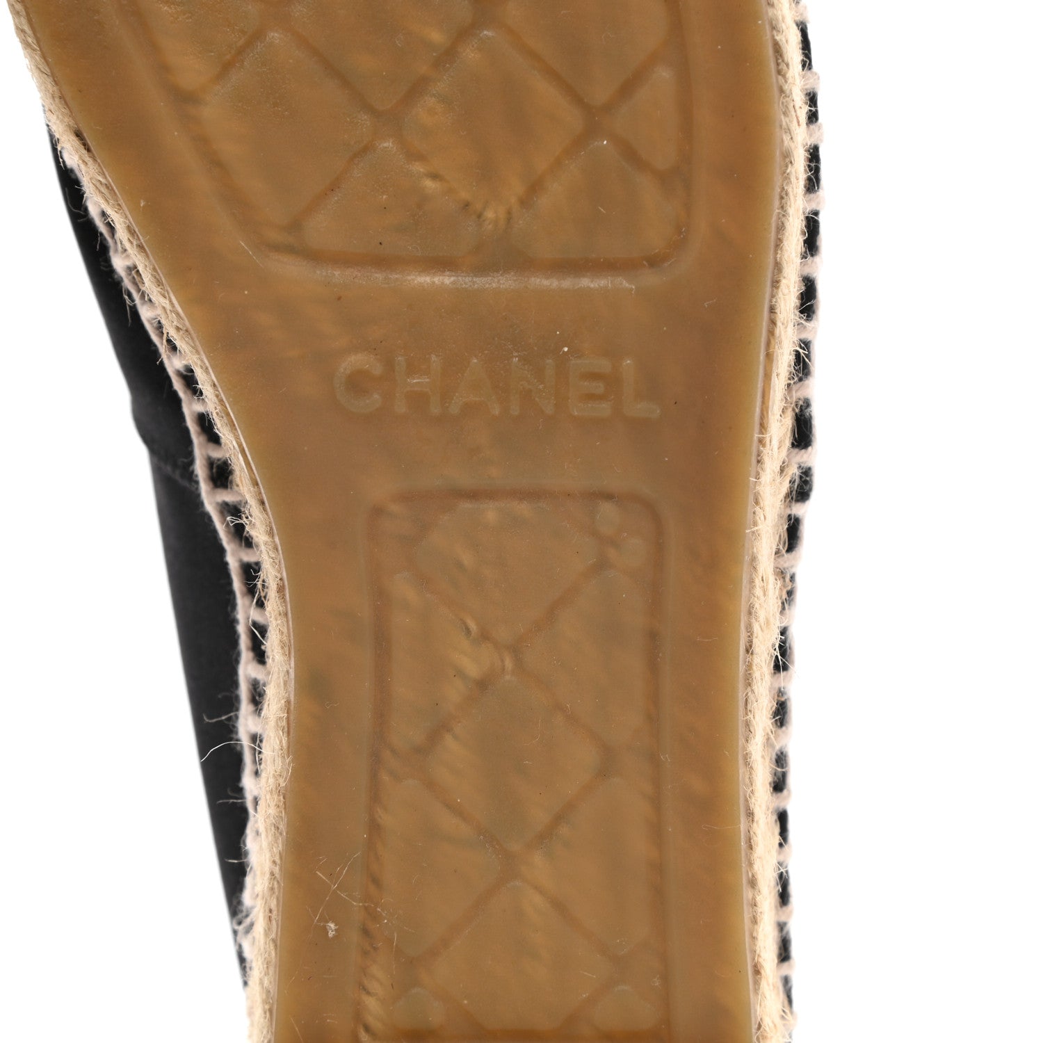 Chanel Satin Grosgrain Espadrilles 37 Black 6 of 10