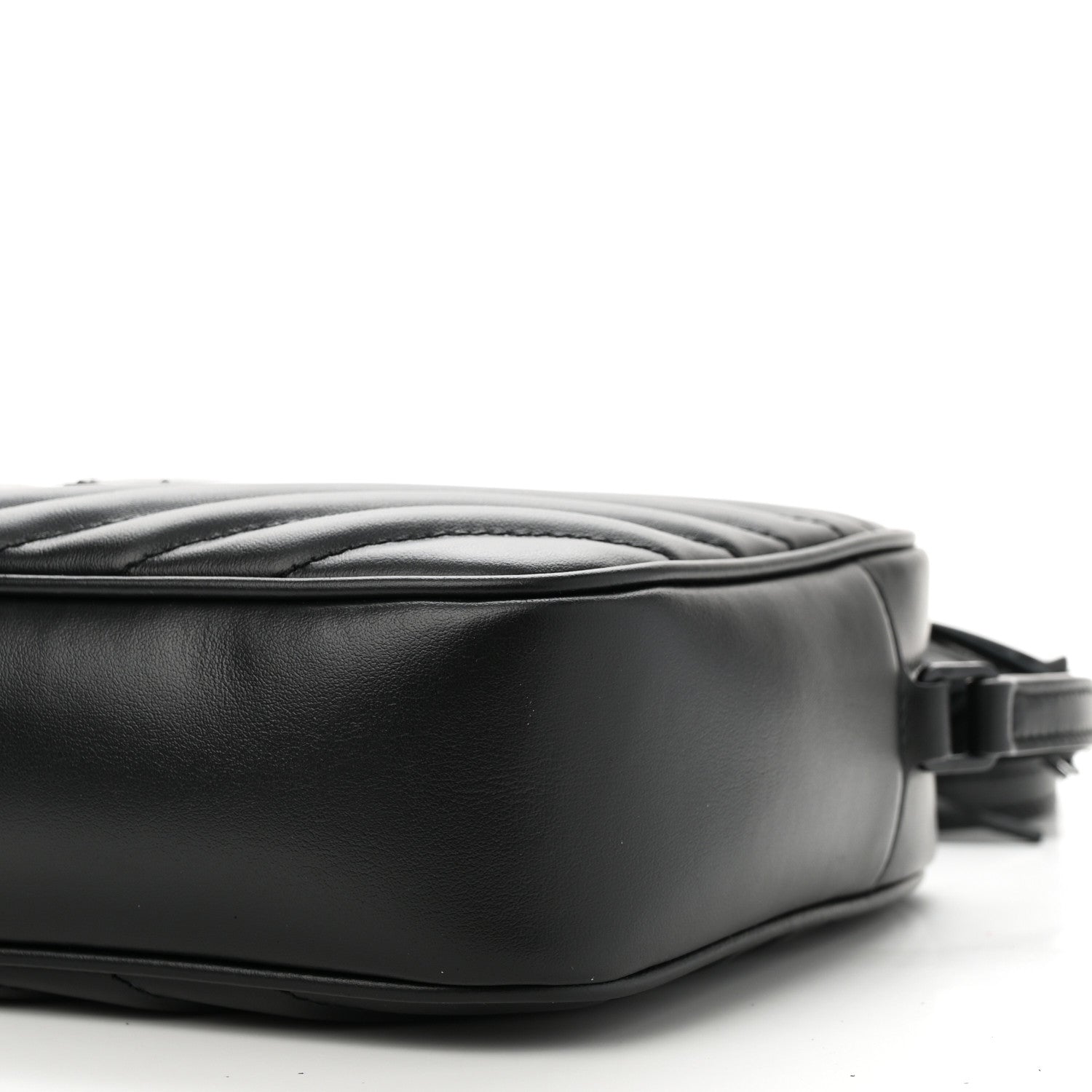 Saint Laurent Calfskin Matelasse Monogram Monochrome Lou Camera Bag Black 10 of 10
