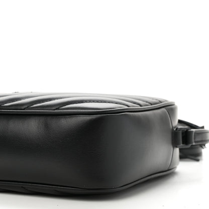 Saint Laurent Calfskin Matelasse Monogram Monochrome Lou Camera Bag Black 10 of 10