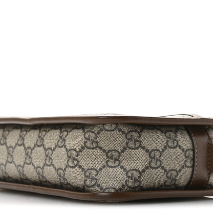 Gucci GG Supreme Monogram Azalea Calfskin Mini Retro Interlocking G Shoulder Bag Beige Ebony Brown Sugar 10 of 10