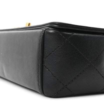 Chanel Sheepskin Quilted Small Vintage Mademoiselle Flap Black 10 of 10