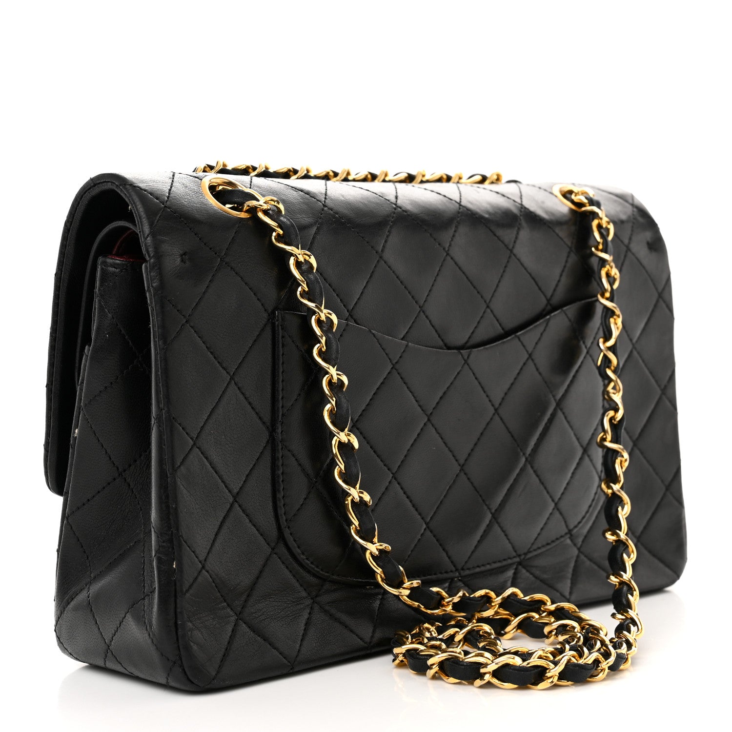 Chanel Lambskin Quilted Medium Double Flap Black 3 of 22