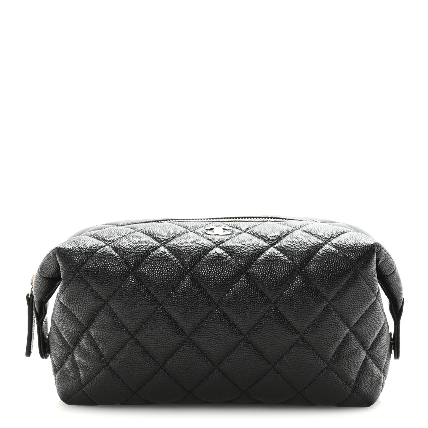 Caviar Quilted Cosmetic Case Black