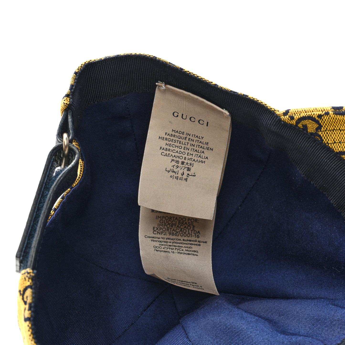 Monogram Multicolor Baseball Hat S Yellow Blue
