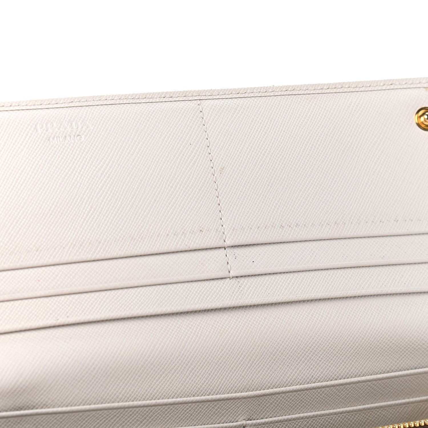 Prada Saffiano Metal Continental Flap Wallet Talco 5 of 7