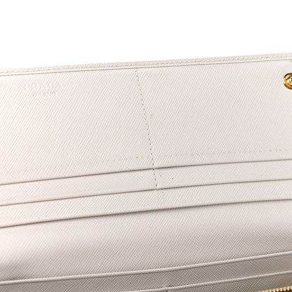 Prada Saffiano Metal Continental Flap Wallet Talco 5 of 7