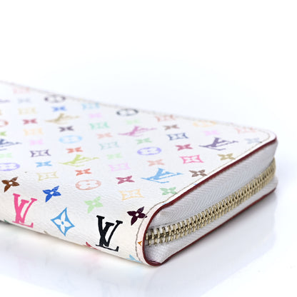 Louis Vuitton Monogram Multicolor Zippy Wallet White Litchi 9 of 12