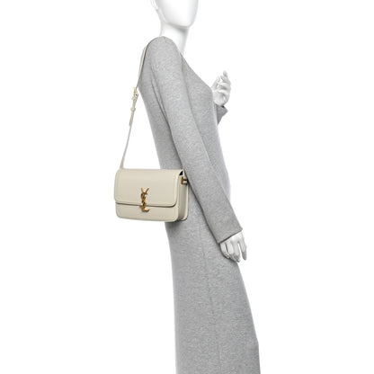 Saint Laurent Box Calfskin Monogram Medium Solferino Satchel Crema Soft 2 of 11