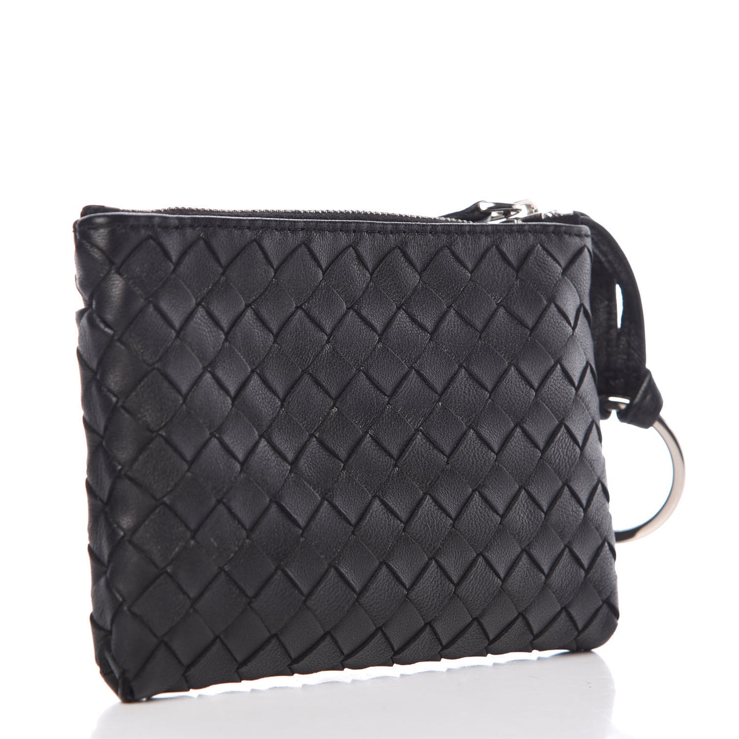 Nappa Intrecciato Key Holder Black