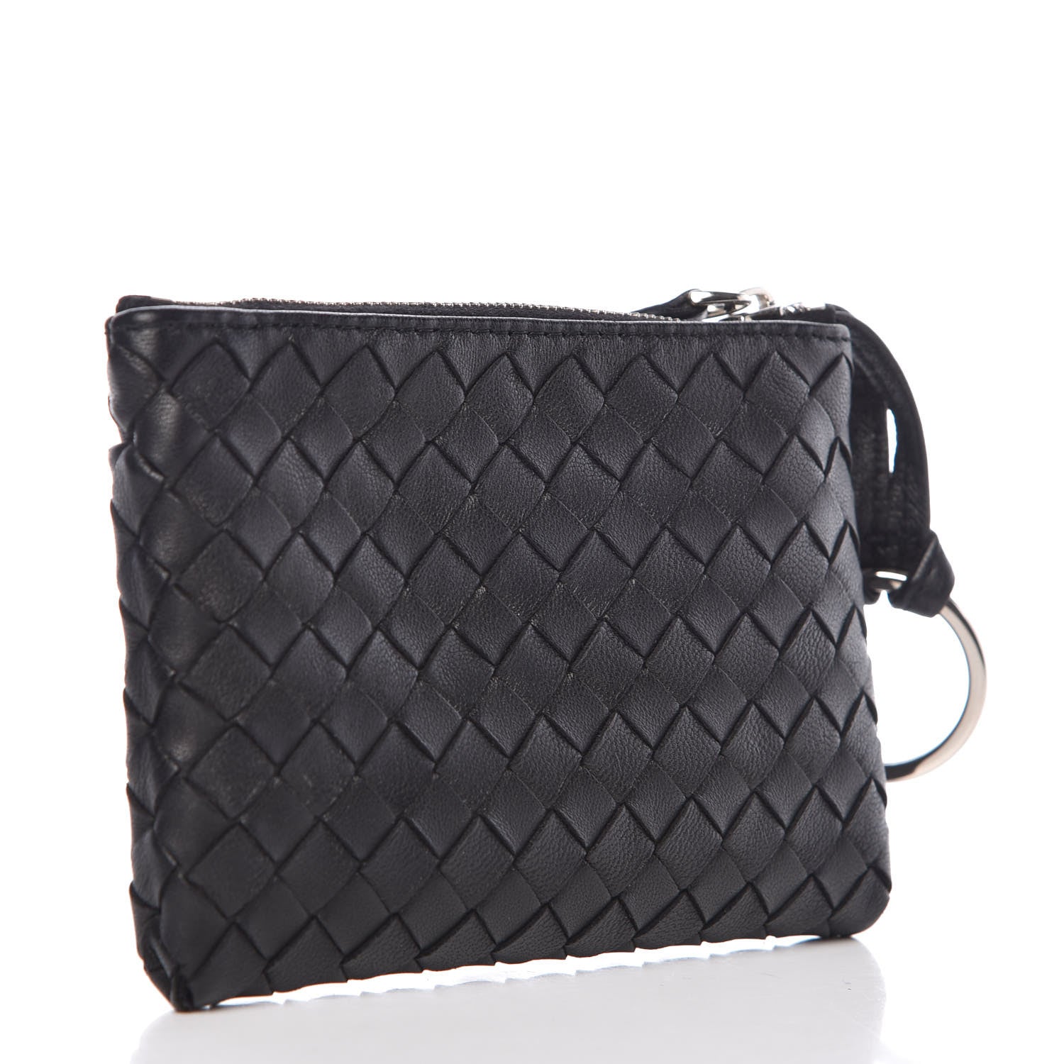 Bottega Veneta Nappa Intrecciato Key Holder Black 3 of 9