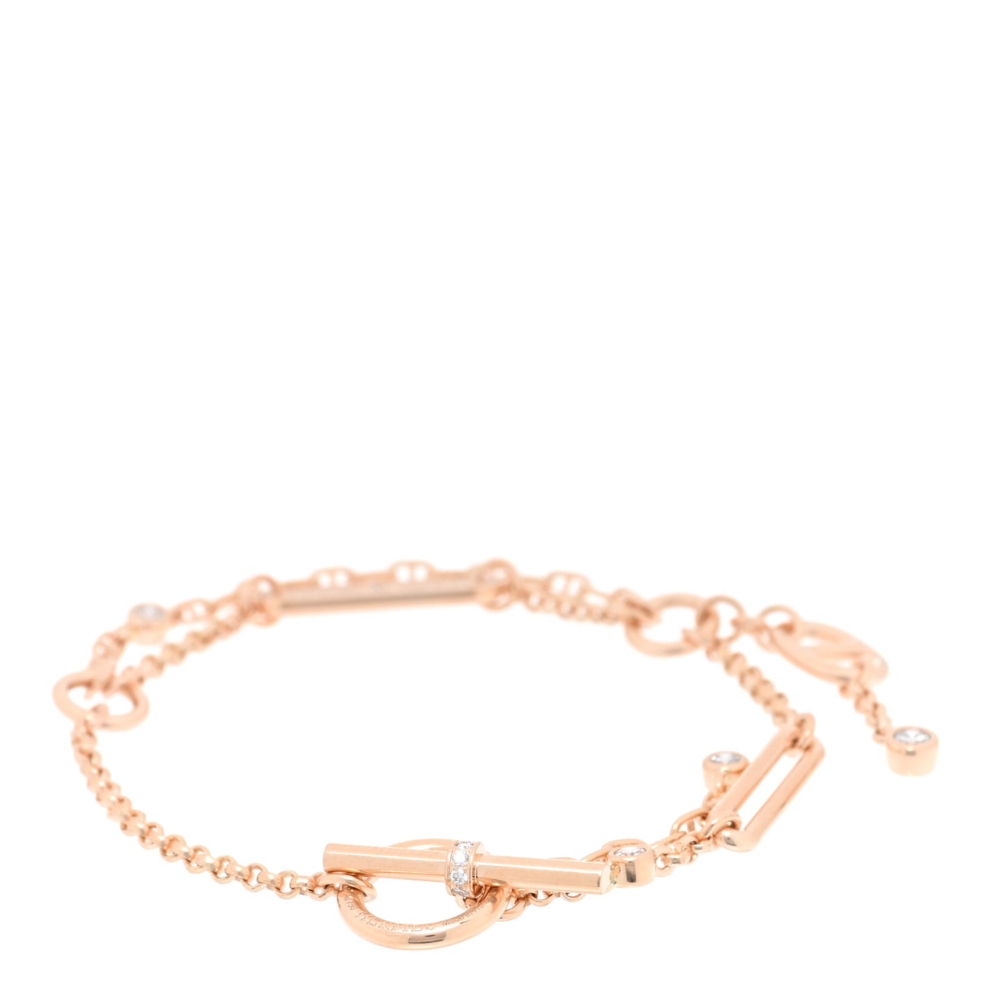 18K Rose Gold Diamond Chaos Bracelet XS