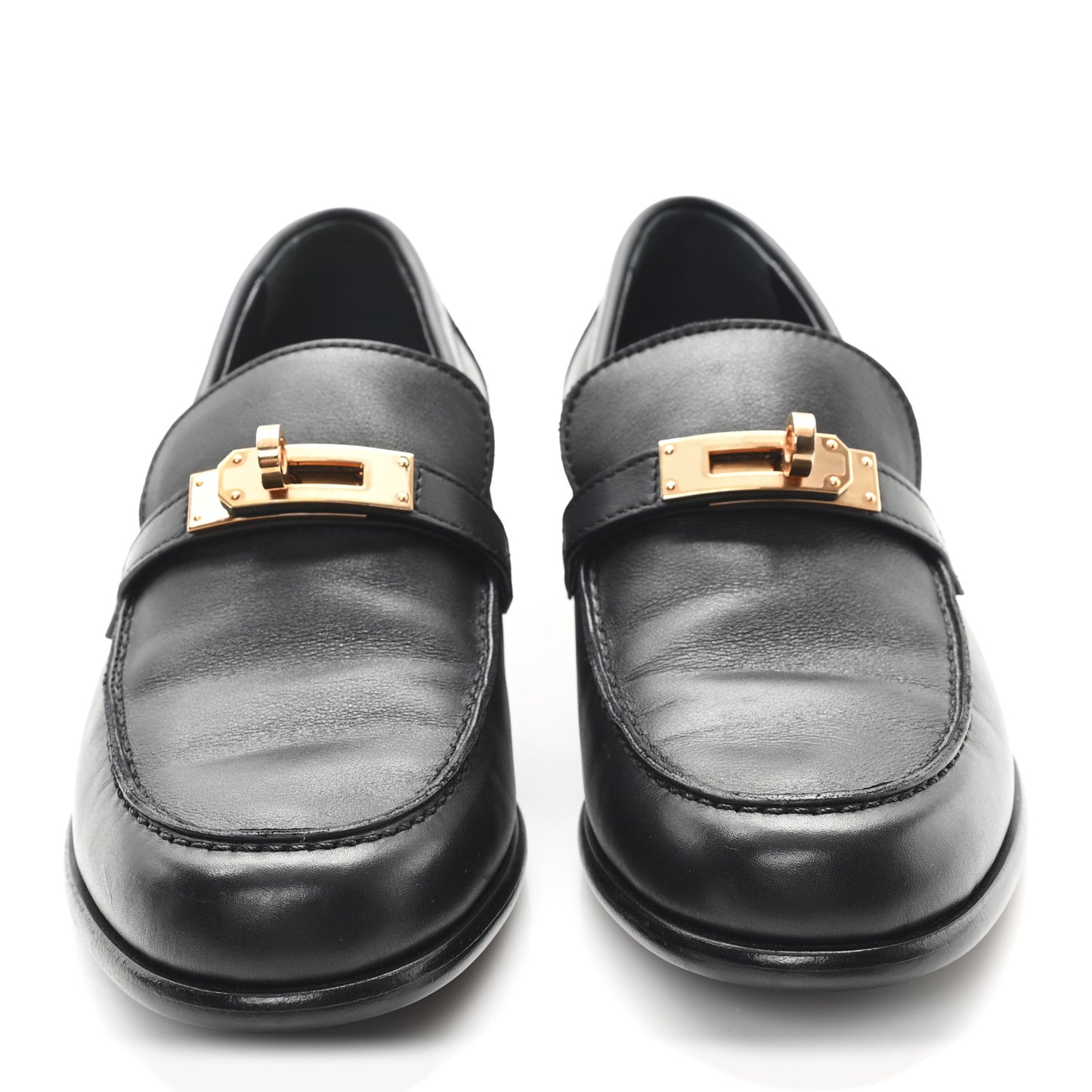Calfskin Womens Destin Loafers 36 Black