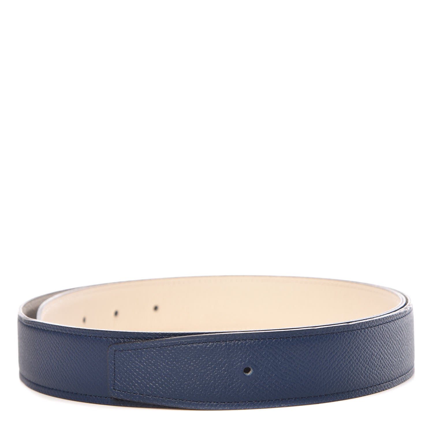 Hermes Epsom 32mm Belt Strap 90 Bleu De Malte Craie 1 of 9