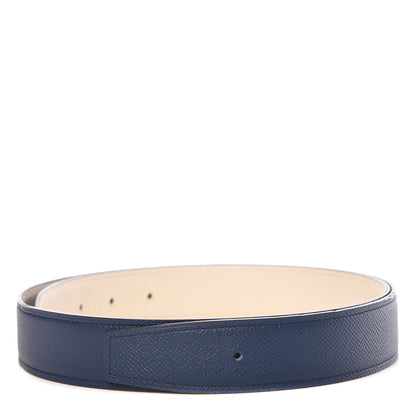 Hermes Epsom 32mm Belt Strap 90 Bleu De Malte Craie 1 of 9