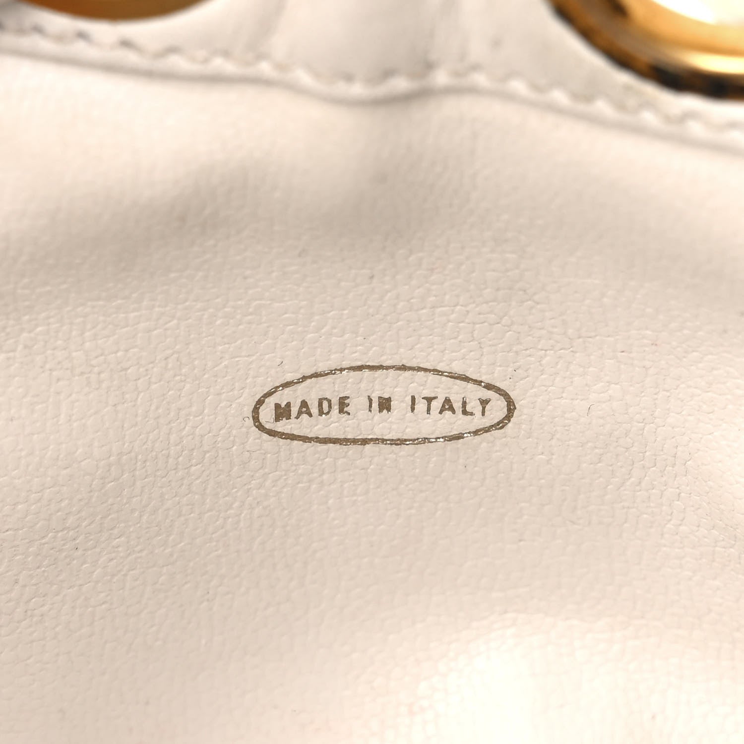 Chanel Calfskin Quilted CC Drawstring Bag White 5 of 12