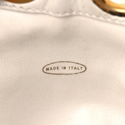 Chanel Calfskin Quilted CC Drawstring Bag White 5 of 12