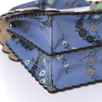 Fendi Vitello Liberty Japanese Blossom Scalloped Studded Grommet Kan I Shoulder Bag Nebula Multicolor 7 of 11