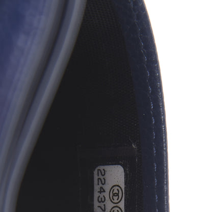 Chanel Caviar Chevron Quilted Card Holder Navy 8 of 10