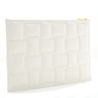 Bottega Veneta Nappa Embossed Pouch Clutch White 3 of 7