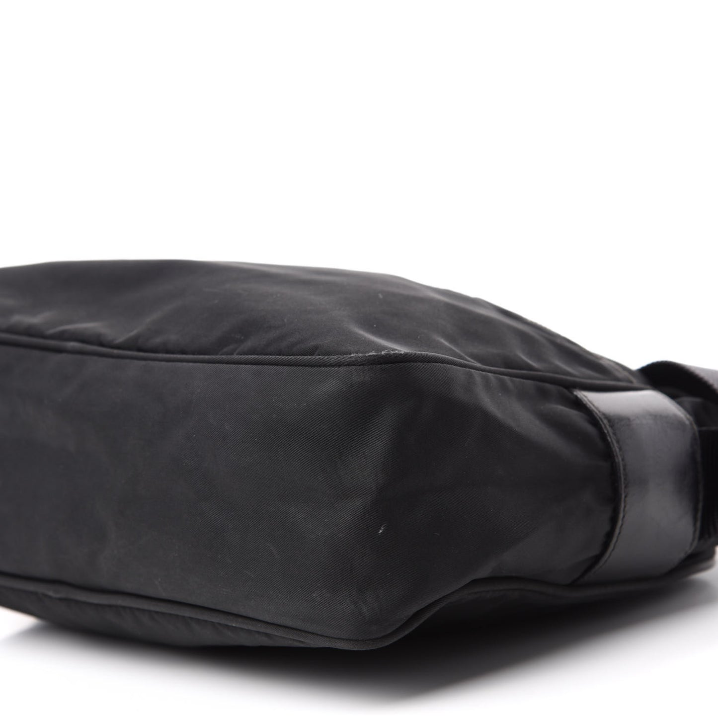 Nylon Tessuto Messenger Bag Black