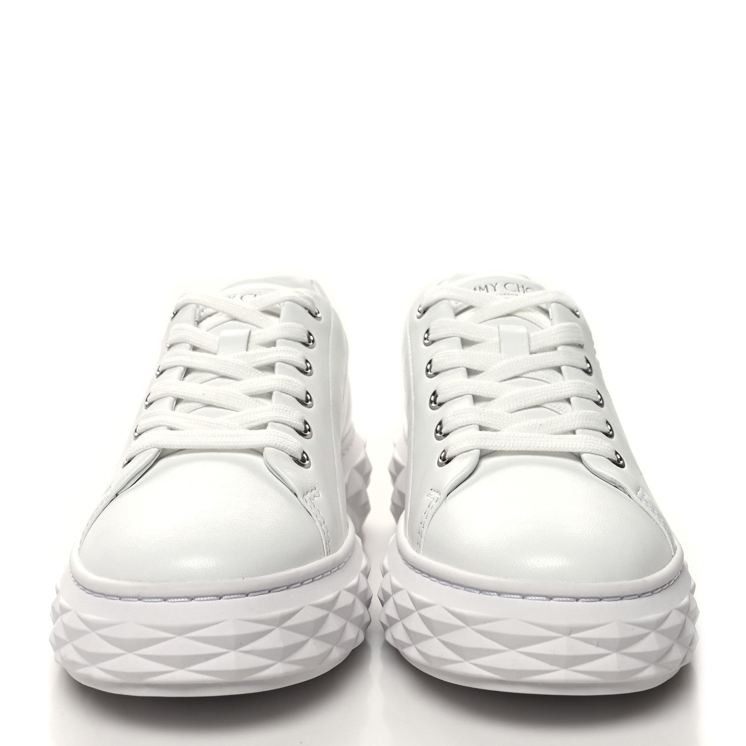 Jimmy Choo Nappa Diamond Light Platform Sneakers 35.5 White 2 of 8