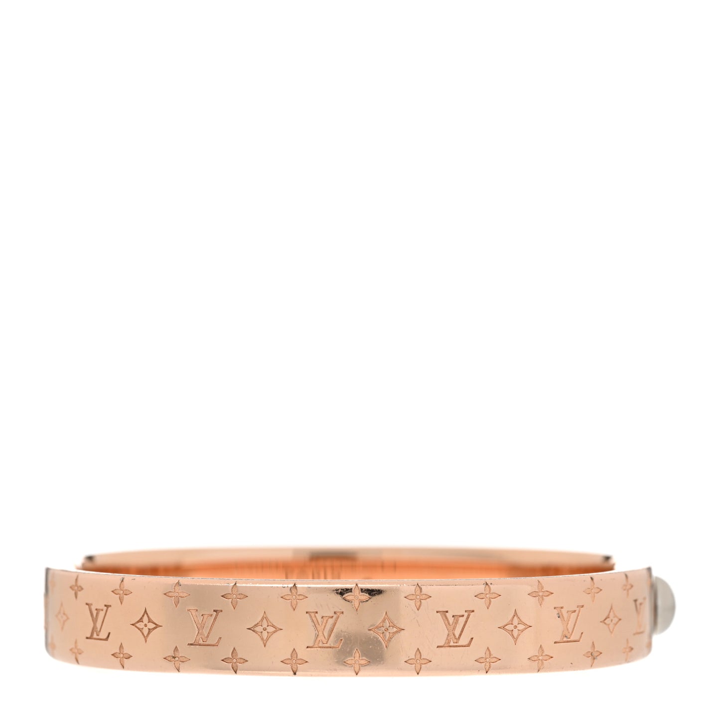 Brass Monogram Nanogram Cuff S Pink Gold
