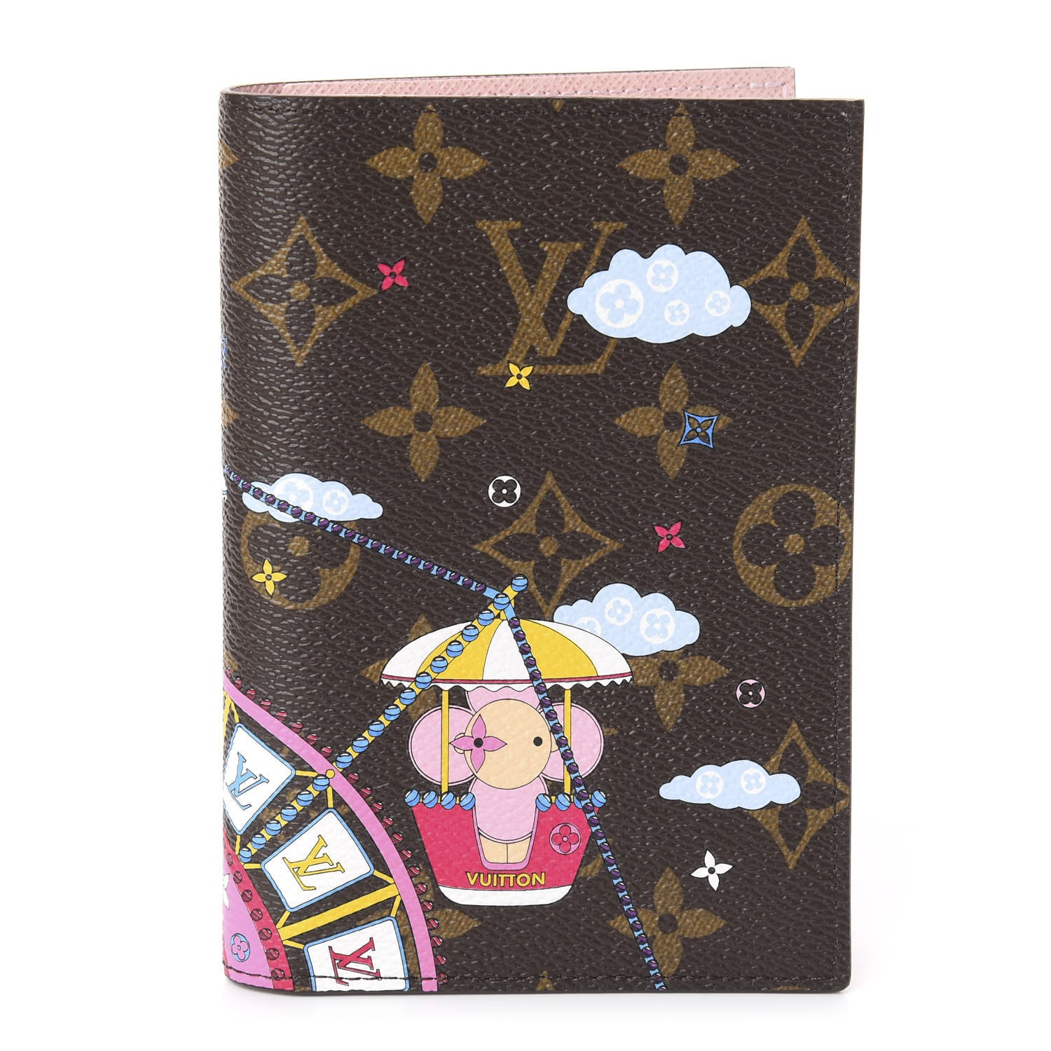 Louis Vuitton Monogram 2020 Christmas Animation Big Wheel Passport Cover Rose Ballerine 1 of 5