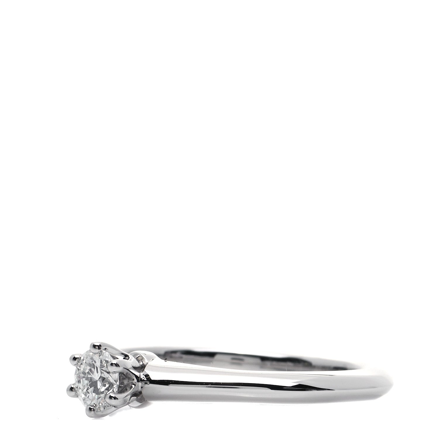 Tiffany Platinum Diamond .21ct Solitaire Engagement Ring 49 4.75 4 of 6