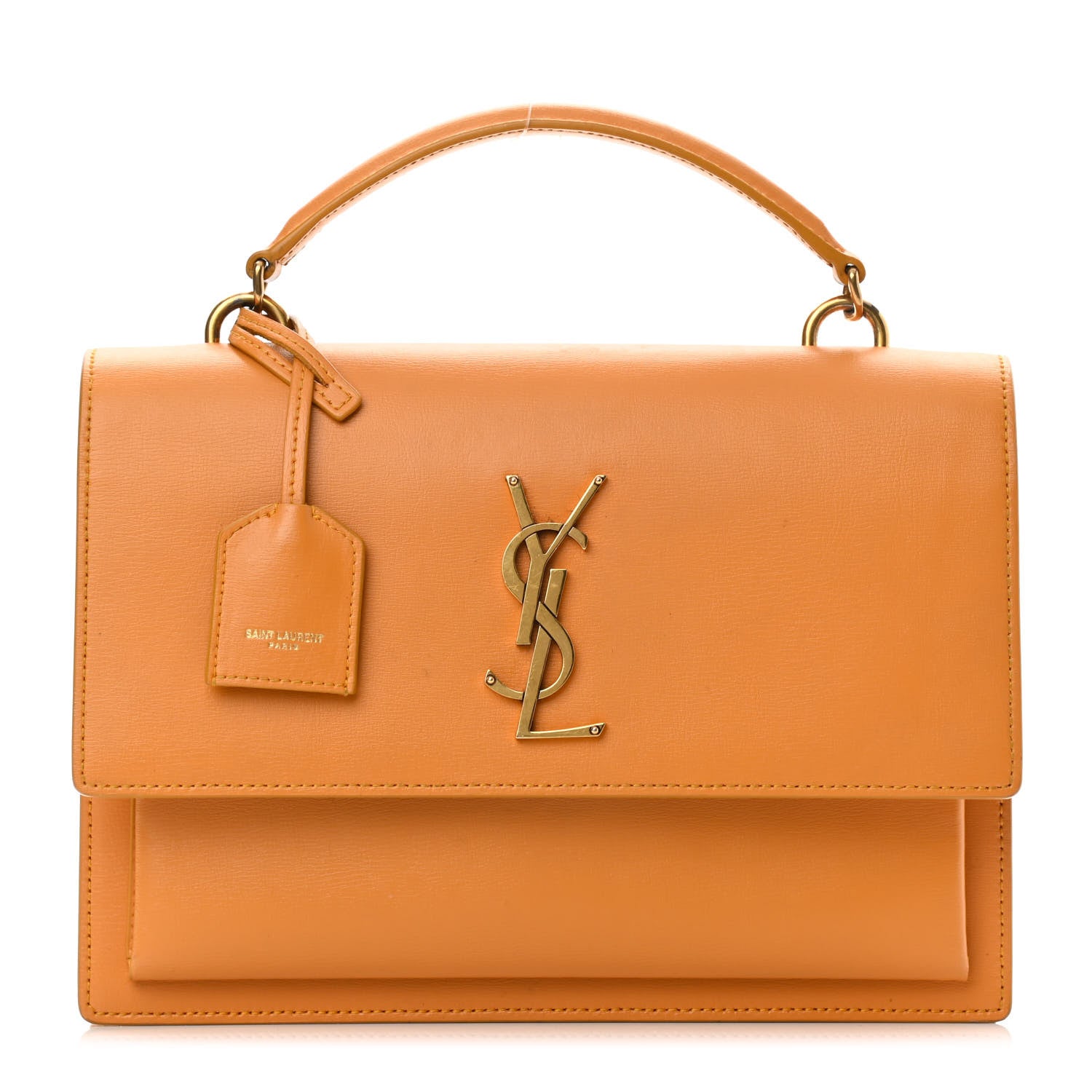Saint Laurent Calfskin Medium Monogram Sunset Cheddar 1 of 19