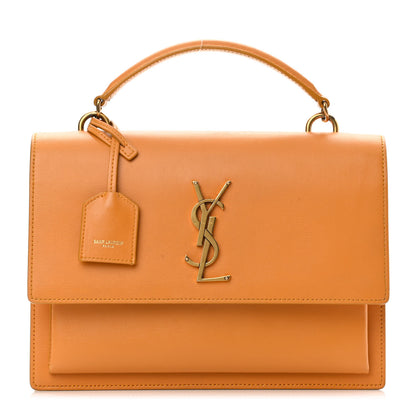 Saint Laurent Calfskin Medium Monogram Sunset Cheddar 1 of 19
