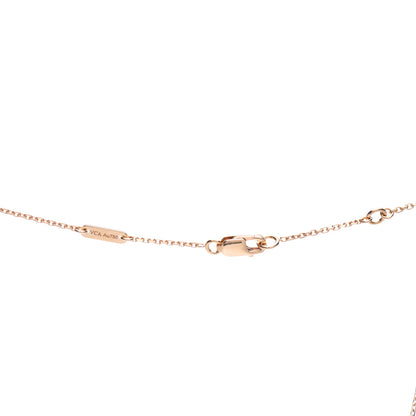 Van Cleef & Arpels 18K Rose Gold Carnelian Sweet Alhambra Pendant Necklace 4 of 5