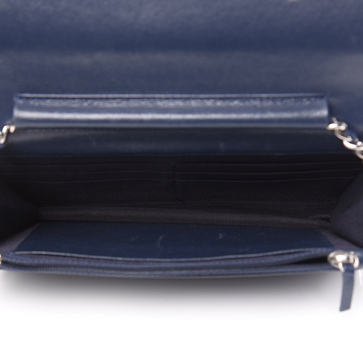 Sheepskin Quilted Mademoiselle Vintage Wallet On Chain WOC Blue