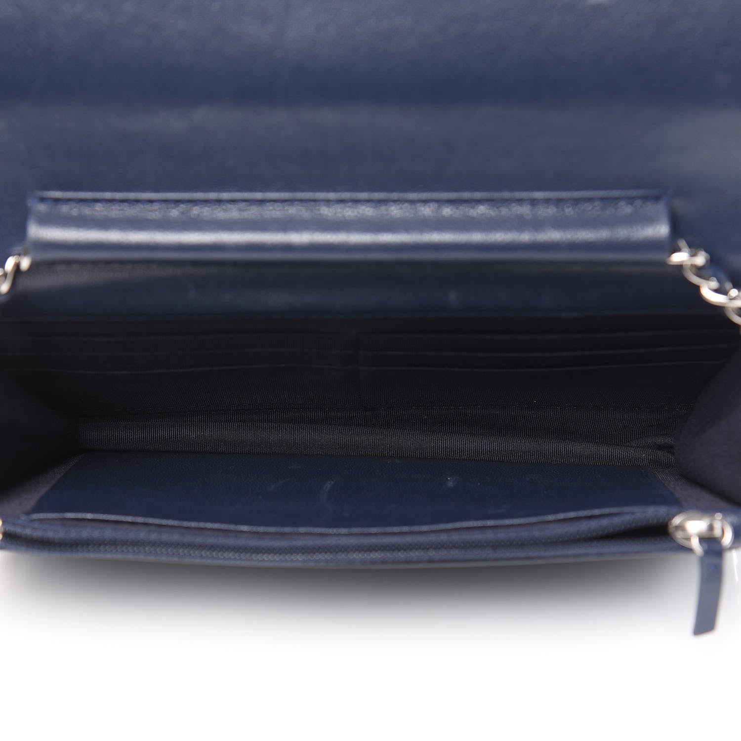 Chanel Sheepskin Quilted Mademoiselle Vintage Wallet On Chain WOC Blue 5 of 19